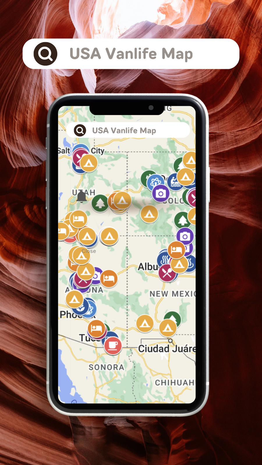 USA Van Life Digital Map