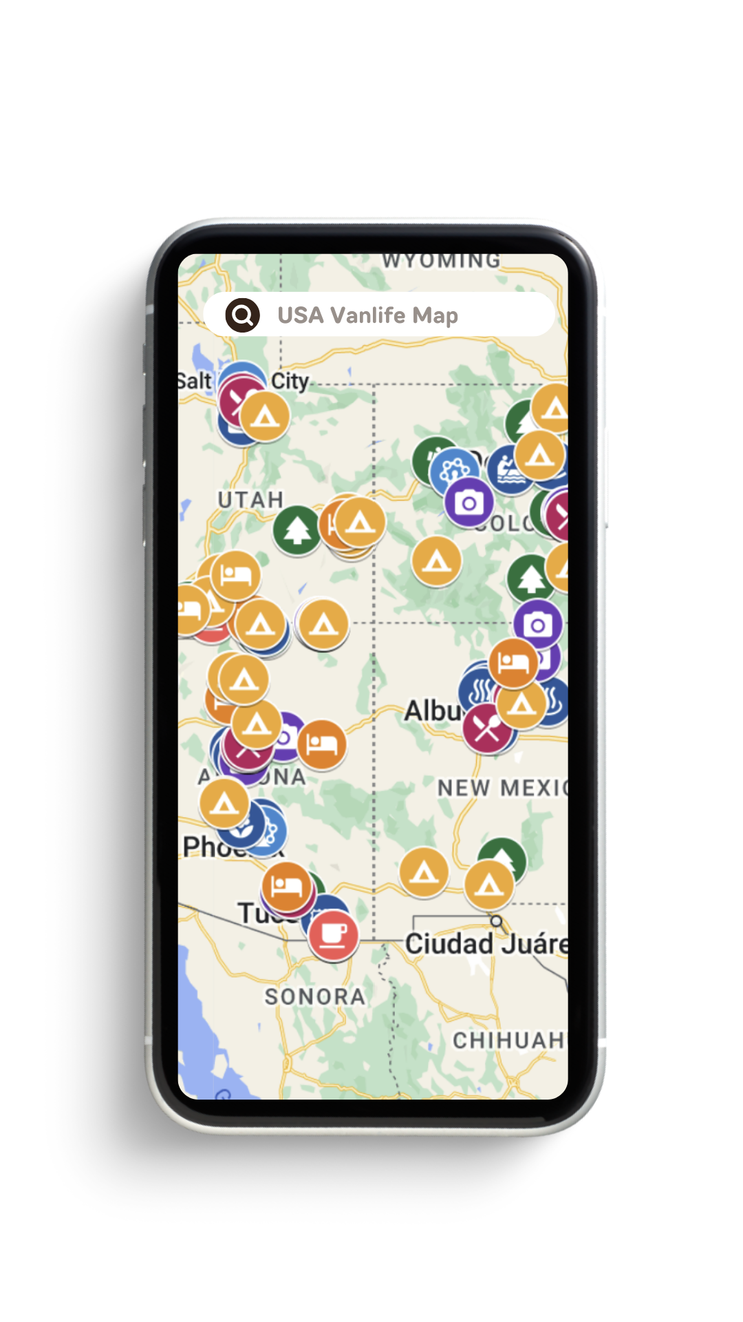 Usa van life digital map flying the nest shop