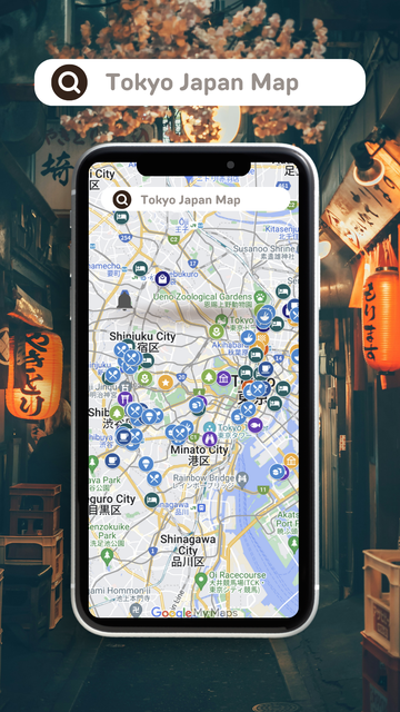 Tokyo Japan Digital Map