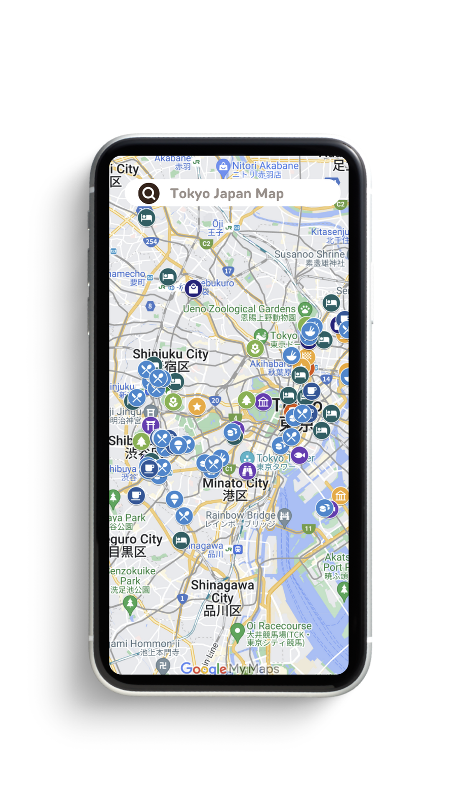 Tokyo Japan Digital Map