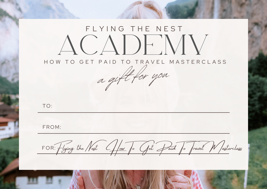 How to get paid to travel Masterclass Gift Card